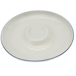 Chip N Dip Platter 11 Inch White With Blue Trim Pottery Dip Bowl Not Included